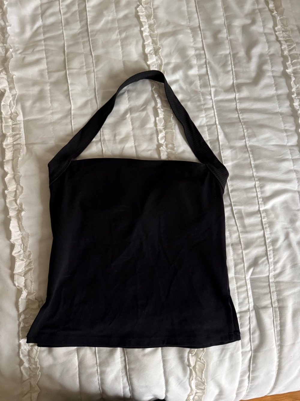 Black Athletic Halter Tank Top